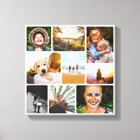 Canvas 9 Photo Template Rounded White Wall Piece