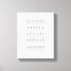 Canvas American Sign Language Alphabet Numbers