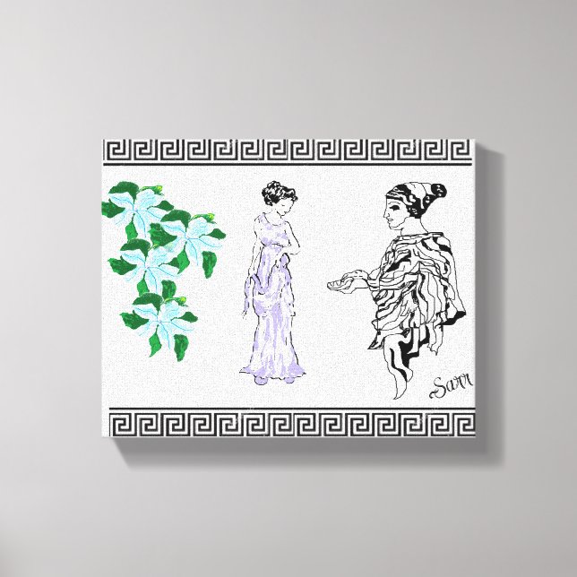 Canvas :  Ancient Greek Print (Front)