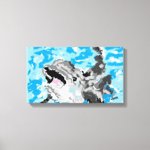 Canvas Art : Dolphin at Play