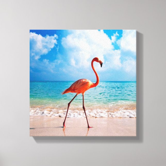 Canvas Art-Flamingo Print (Front)