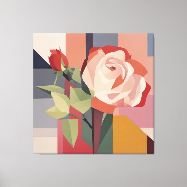 Canvas Art, Geometrical Rose (Front)