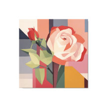 Canvas Art, Geometrical Rose