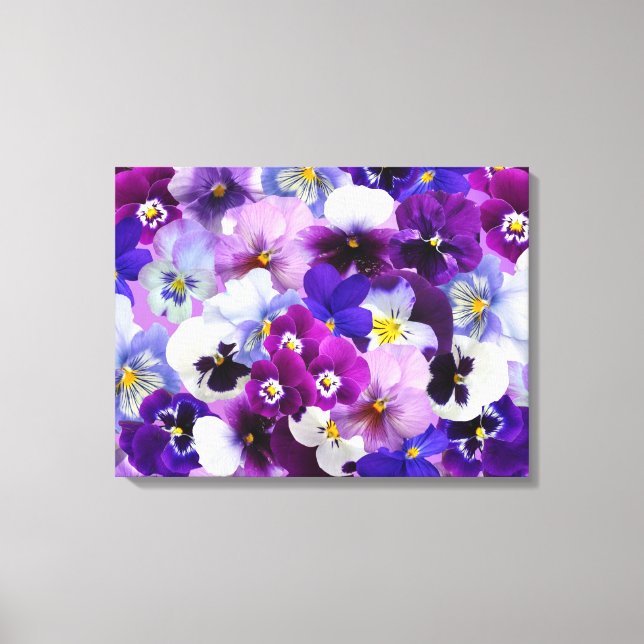 Canvas Art-Pansies Print (Front)