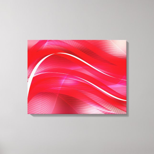 Canvas Art-Red Abstract Print (Front)