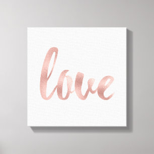 Canvas art- rose gold love print