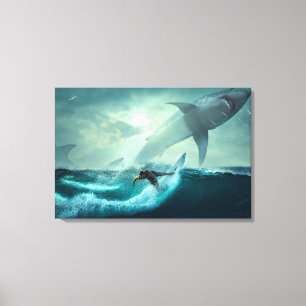 Canvas Art-Surfer Wave
