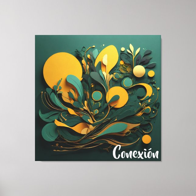 Canvas Arte Abstracto Biodiversidad Viva Conexión Print (Front)