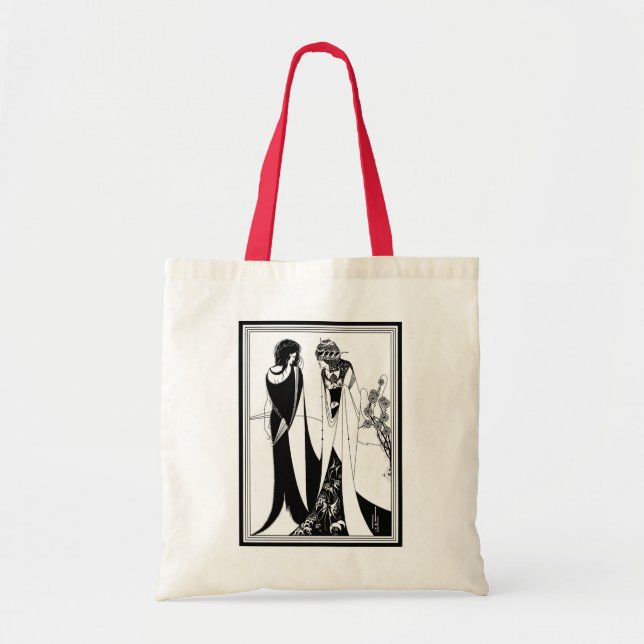 Canvas Bag: Aubrey Beardsley Art Illustration Tote Bag (Front)