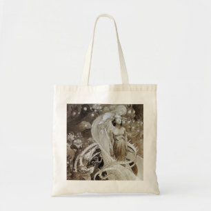 Canvas Bag:  Mucha Illustration from Le Pater Tote Bag