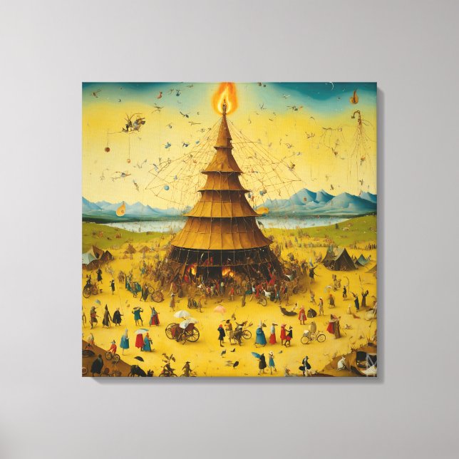 Canvas Bosch: Storm at Burning Man (Front)