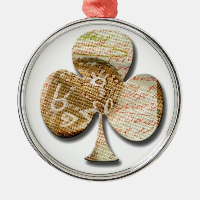 Canvas clover metal tree decoration (Front)