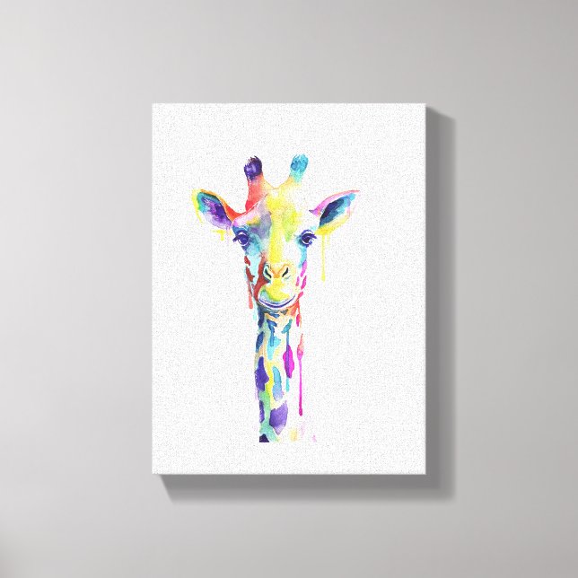 Canvas - Colourful Giraffe (Front)