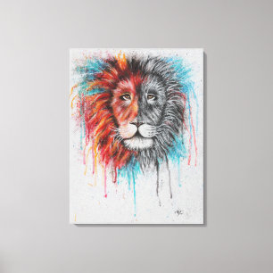 Canvas Fully LIVE Lion Print