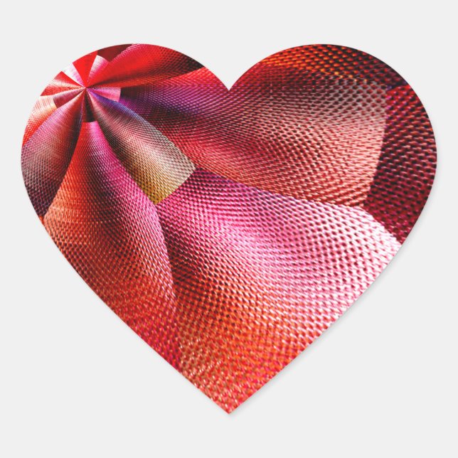 "Canvas Graphics No.1 Ribbon" Heart Sticker (Front)