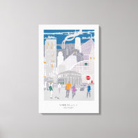 Canvas Manchester Skyline Illustration