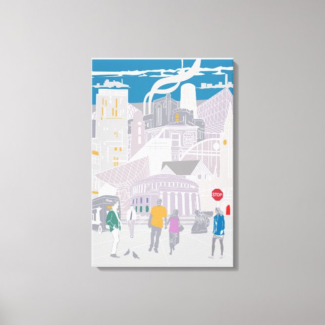 Canvas Manchester uk Skyline Print (Front)