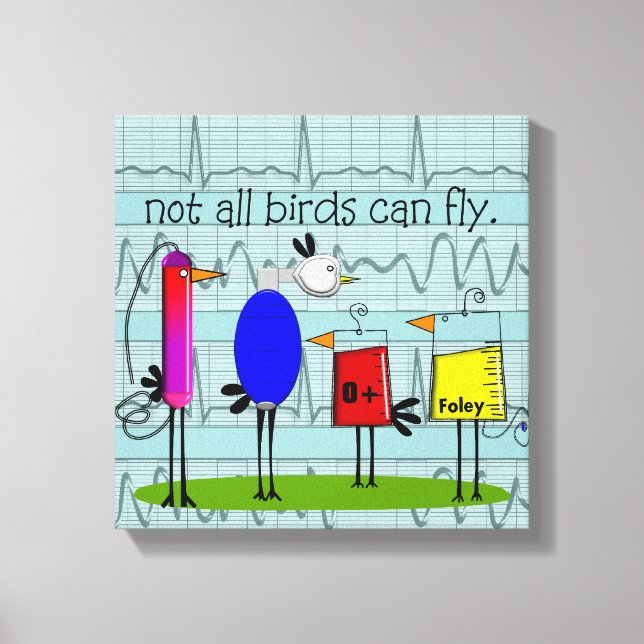 Canvas Nurse Whimsical Birds (Front)