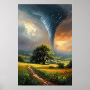 Canvas of Chaos, Majestic Tornado Poster