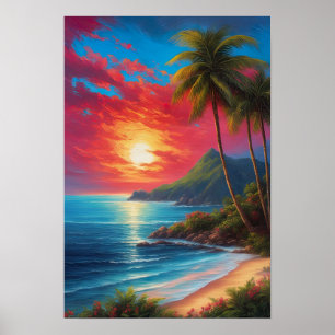 Canvas of Tropical Splendour Poster