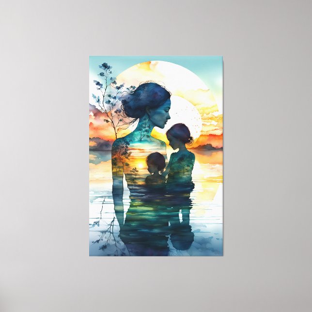 canvas painting mother and her two sons.p (Front)