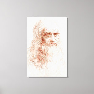 CANVAS PANEL : LEONARDO DA VINCI : SELF PORTRAIT