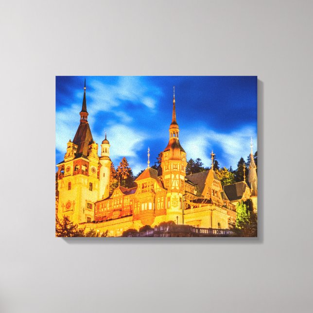 Canvas Peles castle Sinaia Print (Front)