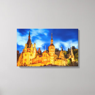 Canvas Peles castle Sinaia Print