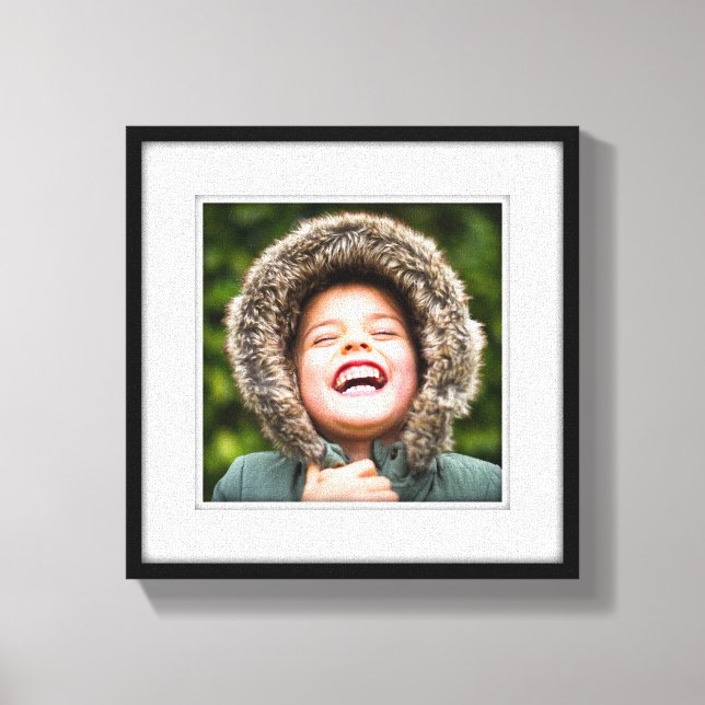 Canvas Personalised Square Photo Template Framed (Front)