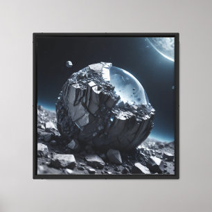 Canvas Print 16"x16" Moon Rocks-3