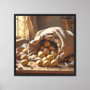 Canvas Print 16"x16" Sack of Potatoes