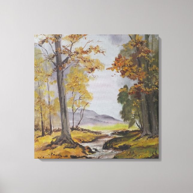 Canvas Print Ann Hayes Painting Forest Stream (Front)
