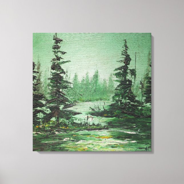 Canvas Print Ann Hayes Painting Green Forest (Front)