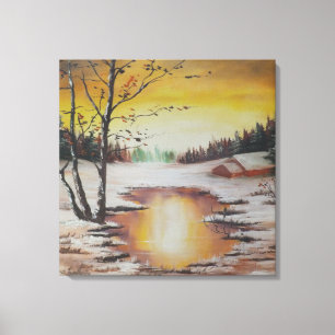 Canvas Print Ann Hayes Painting Winter Scene
