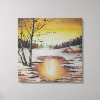 Canvas Print Ann Hayes Painting Winter Scene