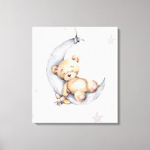 Canvas Print - Bear Sleeping On The Crest Moon