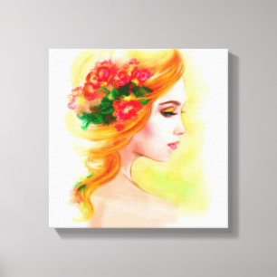 Canvas print beautiful Woman portrait