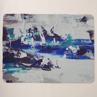 Canvas Print Breeze | Contemporary Abstract Art Sherpa Blanket