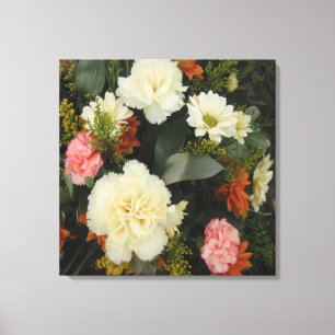 Canvas Print Carnation Bouquet