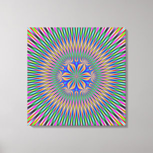 Canvas Print Floral Motif in Colour