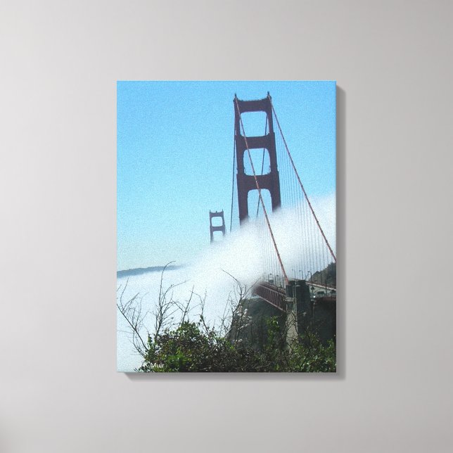 Canvas print - Fog over the Golden Gate Bridge (Front)