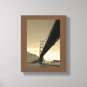 Canvas print - Golden Gate Bridge (sepia)