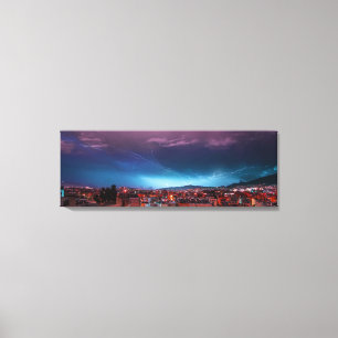 Canvas Print - Lightning Storm Over Athens
