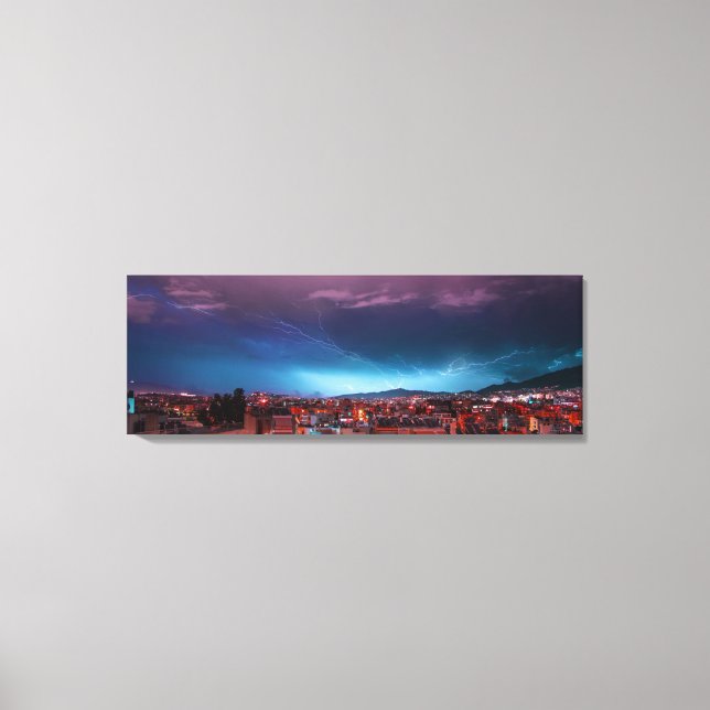 Canvas Print - Lightning Storm Over Athens (Front)