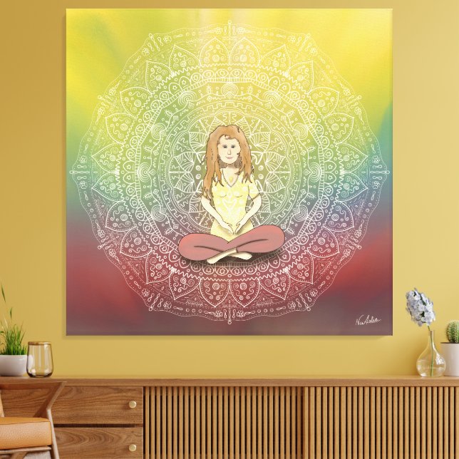 Canvas Print Mandala Art (Insitu(LivingRoom))