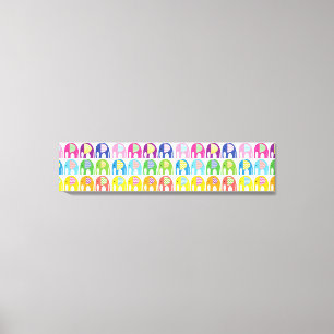 Canvas Print - Multi Coloured Elephants