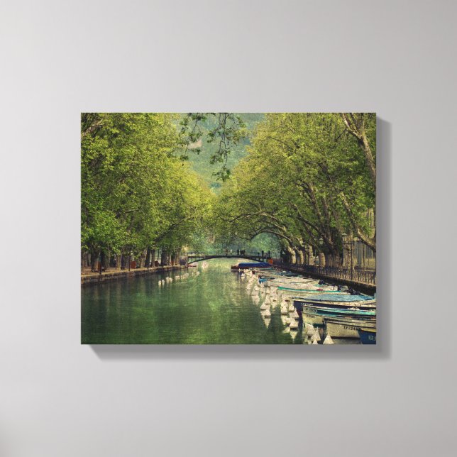 Canvas Print of Vassé Canal, Annecy, France (Front)