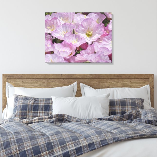 Canvas Print - Pink Flowers (Insitu(Bedroom))