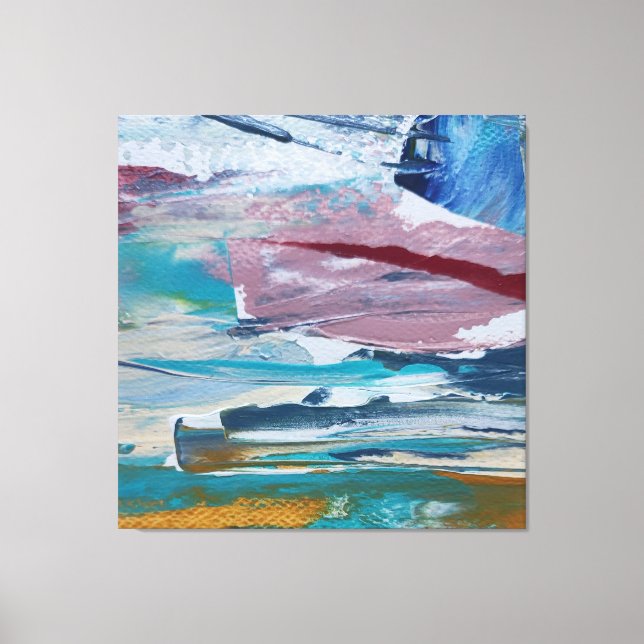 Canvas print Pink Sunset Monticelli Art (Front)
