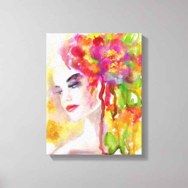 Canvas print Spring woman. (Front)